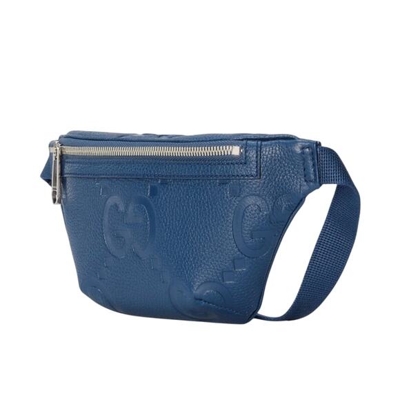Gucci Handbags - Gucci Jumbo Gg Belt Bag Gg Leather - Blue Leather